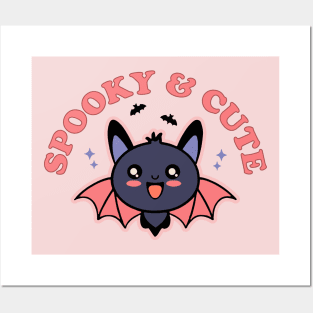 Spooky and Cute - Spooky Cute Pastel Goth Halloween Bat Posters and Art